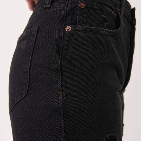 NWT Free People Makai Cut Off Denim Shorts Distressed black - Picture 16 of 16